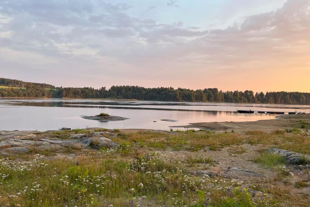 Attraktiv & Smart Funkishytte Pa Nes Strandhager. Årnes エクステリア 写真